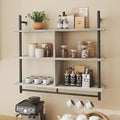 Bestier 3 Tier Industrial Pipe Shelf - 105.5cm
