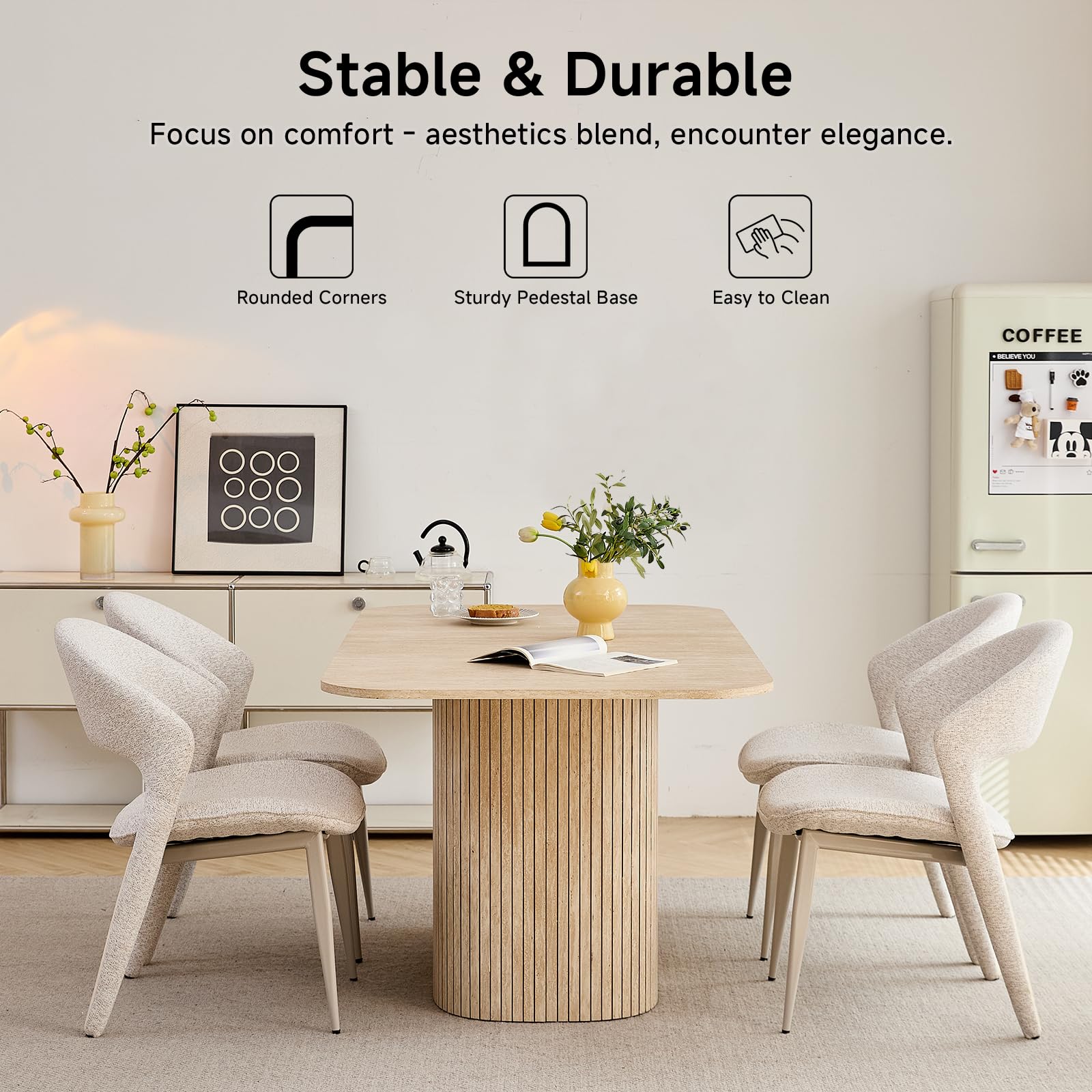 Uderkiny Nordic Modern Rectangular Dining Table