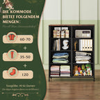 WLIVE 8 Drawer Vintage Print Fabric Chest of Drawers
