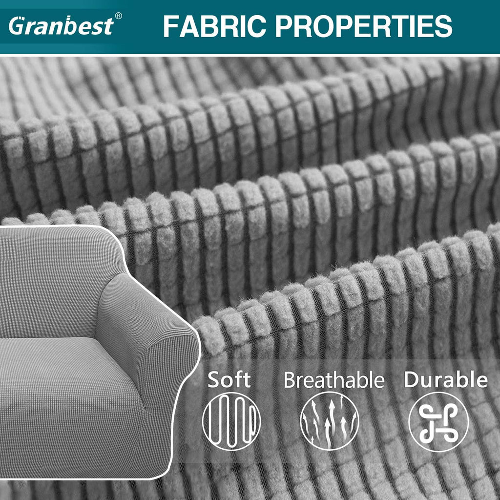 Granbest 2 Seater Sofa Cover - Light Gray