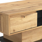 RanRan Wood Grain Coffee Table with Storage