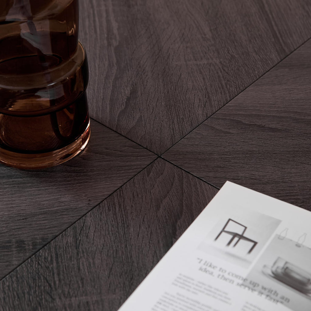 HJhomeheart Round Dining Table with Cross-shaped Base