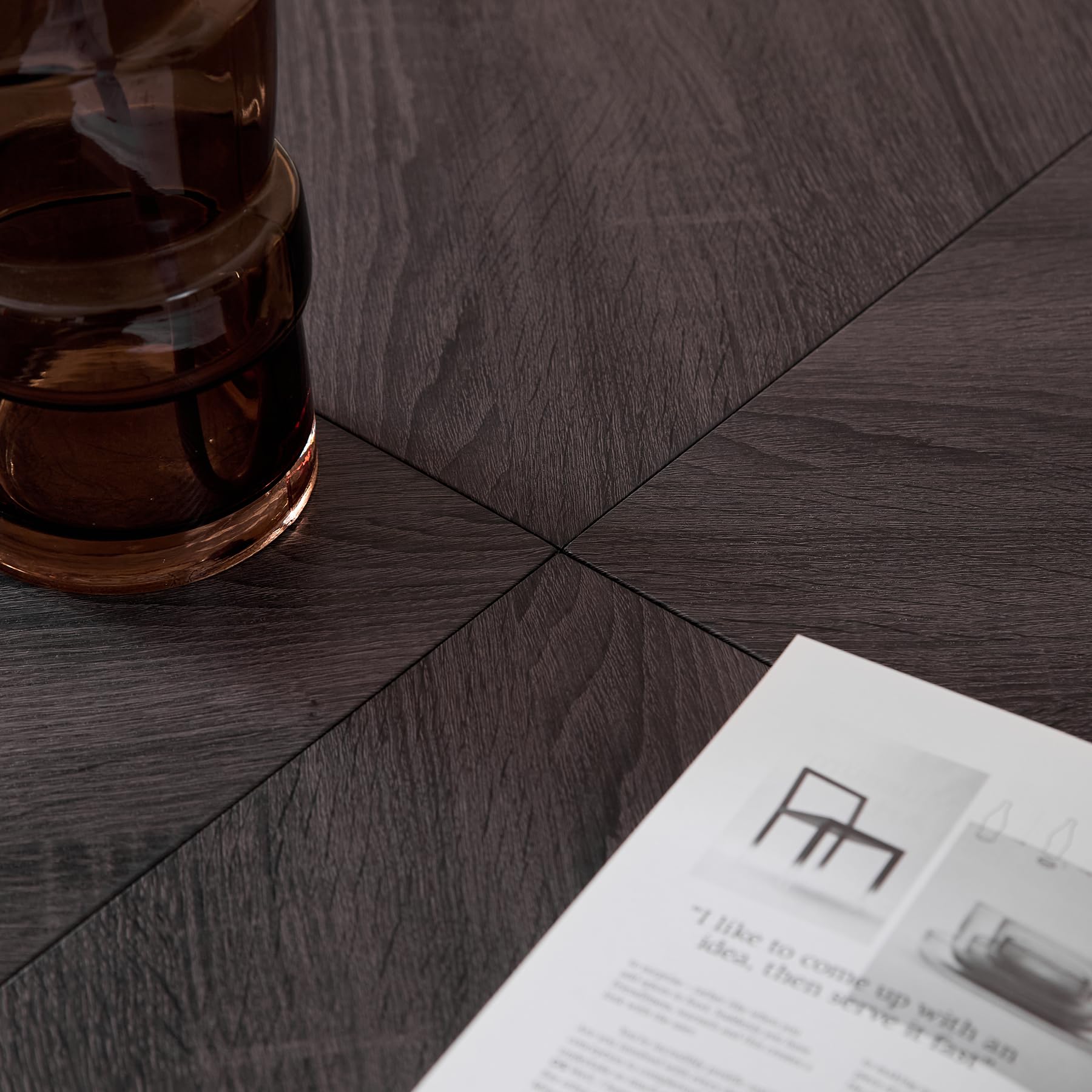 HJhomeheart Round Dining Table with Cross-shaped Base