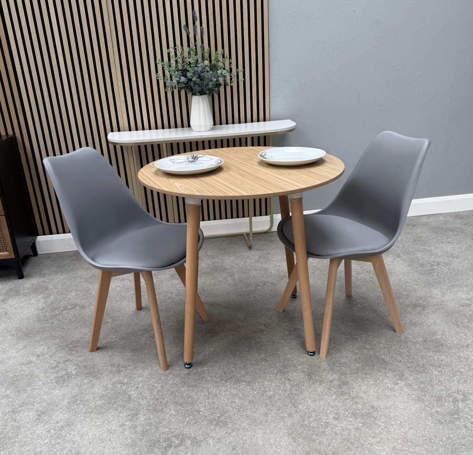 Life Interiors Lorenzo Retro Modern Dining Chairs Set of 2