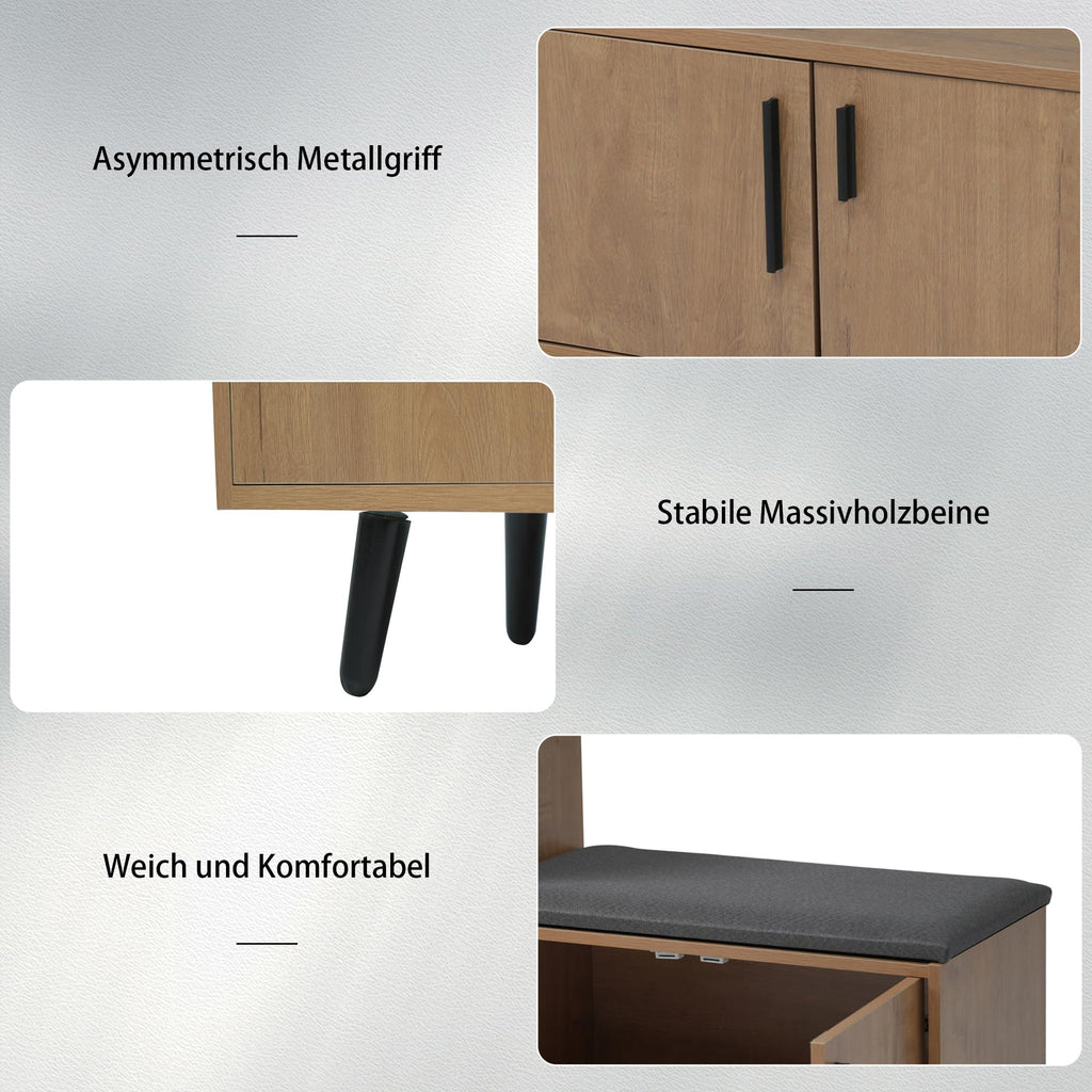 Kelodan Modern Shoe Cabinet with Four Storage Doors