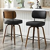 Daluvenix Counter Height Bar Stools - Set of 2 with Swivel and High Back