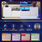 WLIVE Modern LED TV Stand with Storage for 55/60/65 Inch TVs