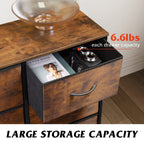 WLIVE 6-Drawer Fabric Dresser with Metal Frame