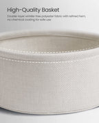 VASAGLE Modern Round Side Table with Fabric Basket