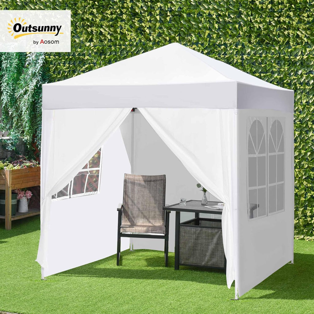Outsunny 2 x 2 m Waterproof Pop-Up Gazebo with 4 Side Walls - main view