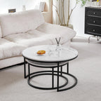 GrandCA HOME Stackable Round Coffee Tables Set