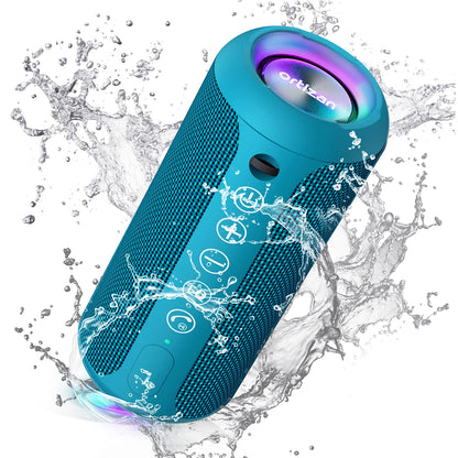 Sleek Waterproof Bluetooth Speaker with LED Lights – Immersive Sound for Outdoor and Indoor Adventures