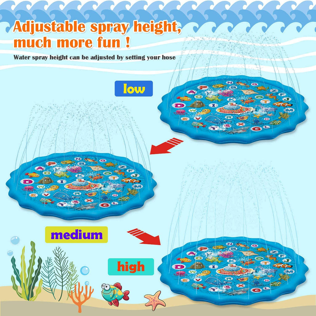 Paochocky Kids Splash Pad Sprinkler Play Mat