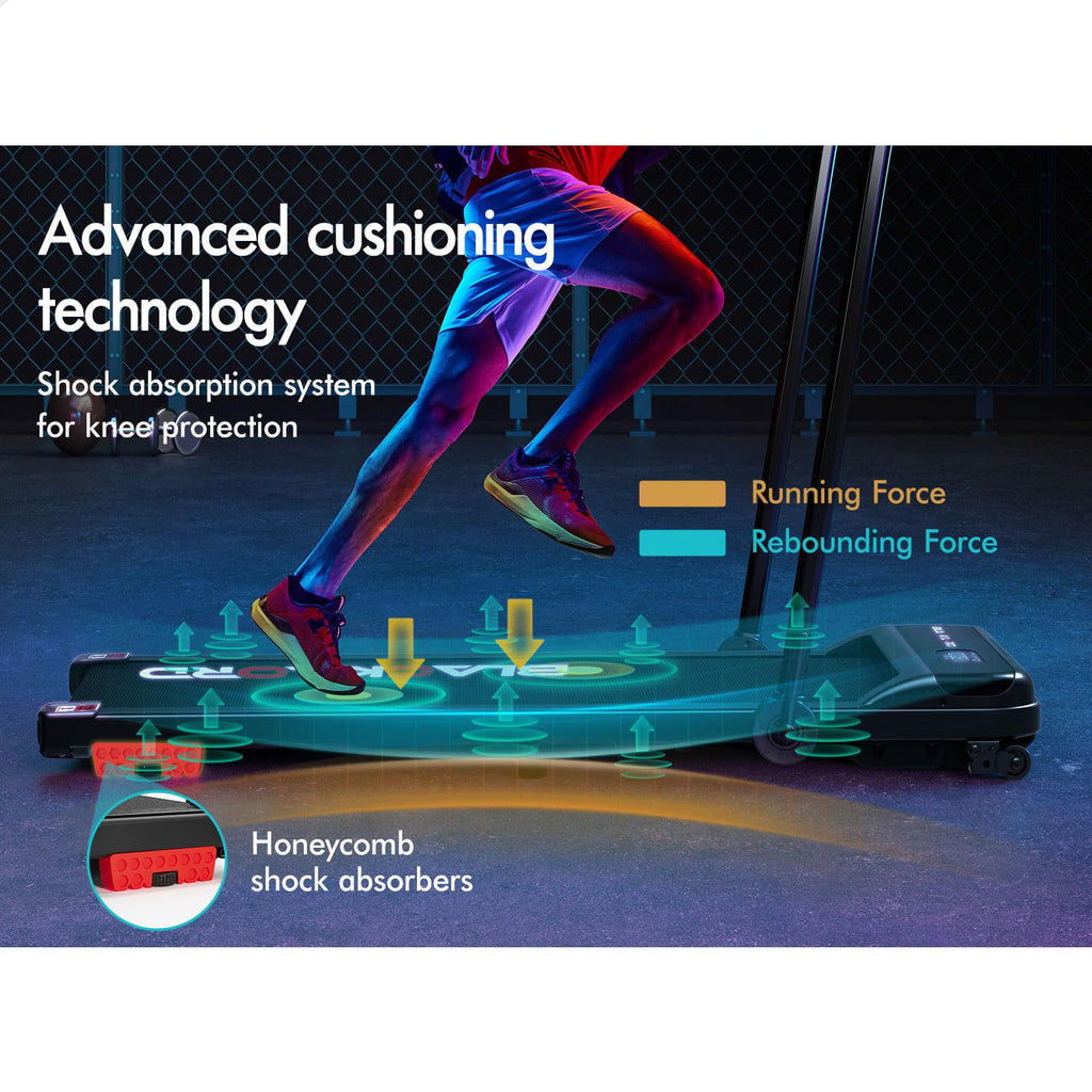 BLACK LORD Under Desk Treadmill with 2-Level Incline