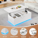 TIANG LED Coffee Table with Lifting Function and Storage