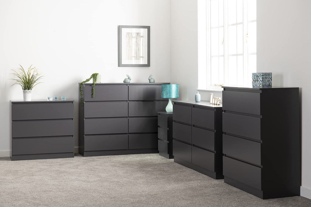 Seconique Malvern 4 Drawer Chest in Grey