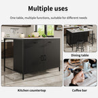 Azkoeesy Black Marble Top Coffee Table with Storage