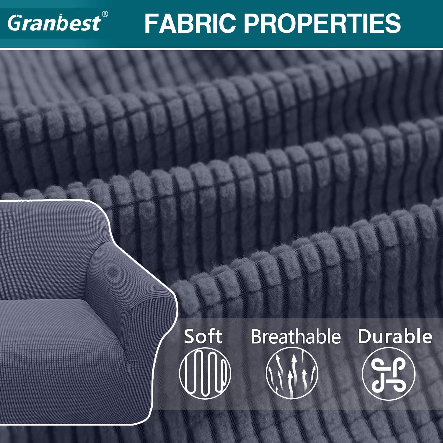 Granbest High Stretch Sofa Covers for Dogs