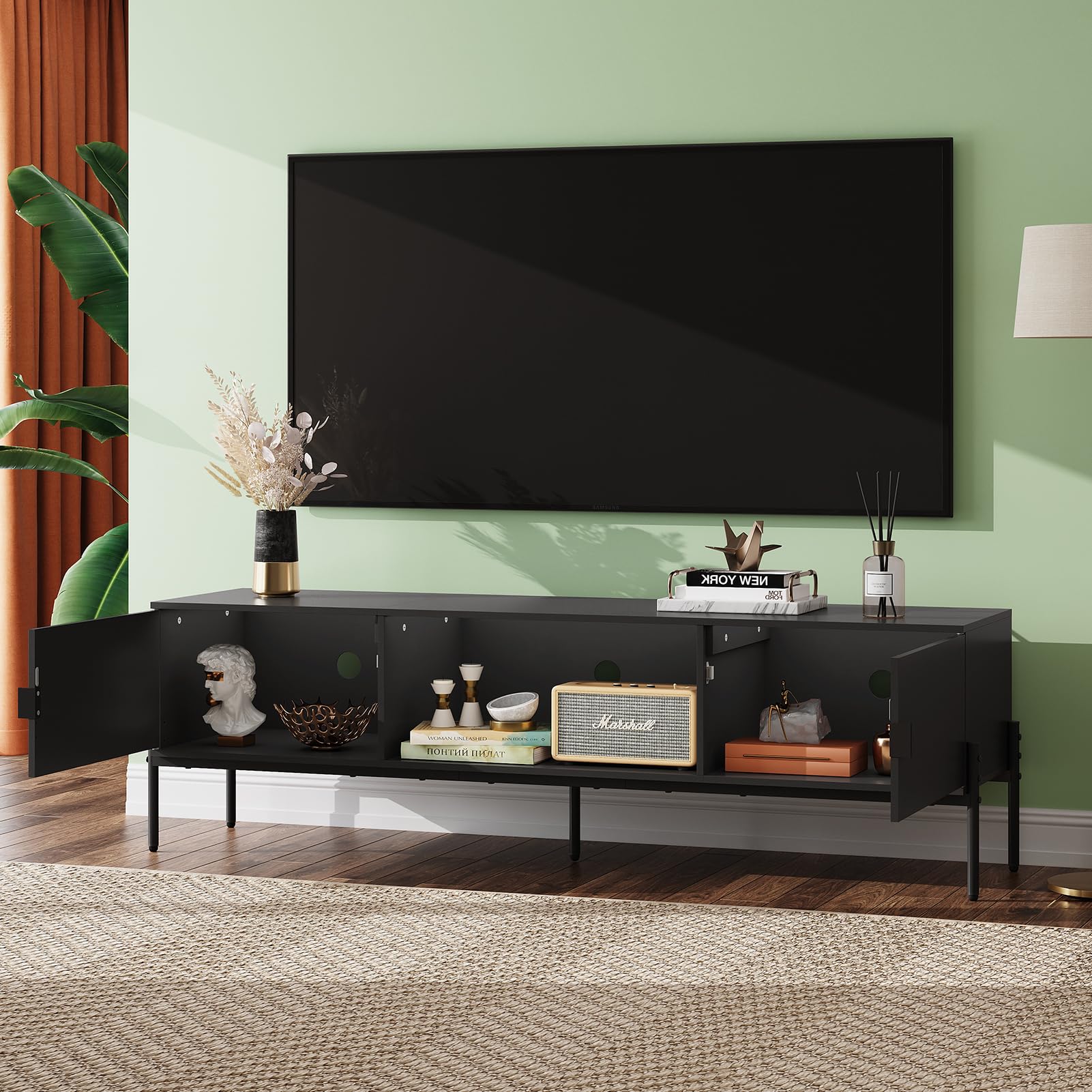 WLIVE Modern TV Stand with Storage for 65 Inch TVs