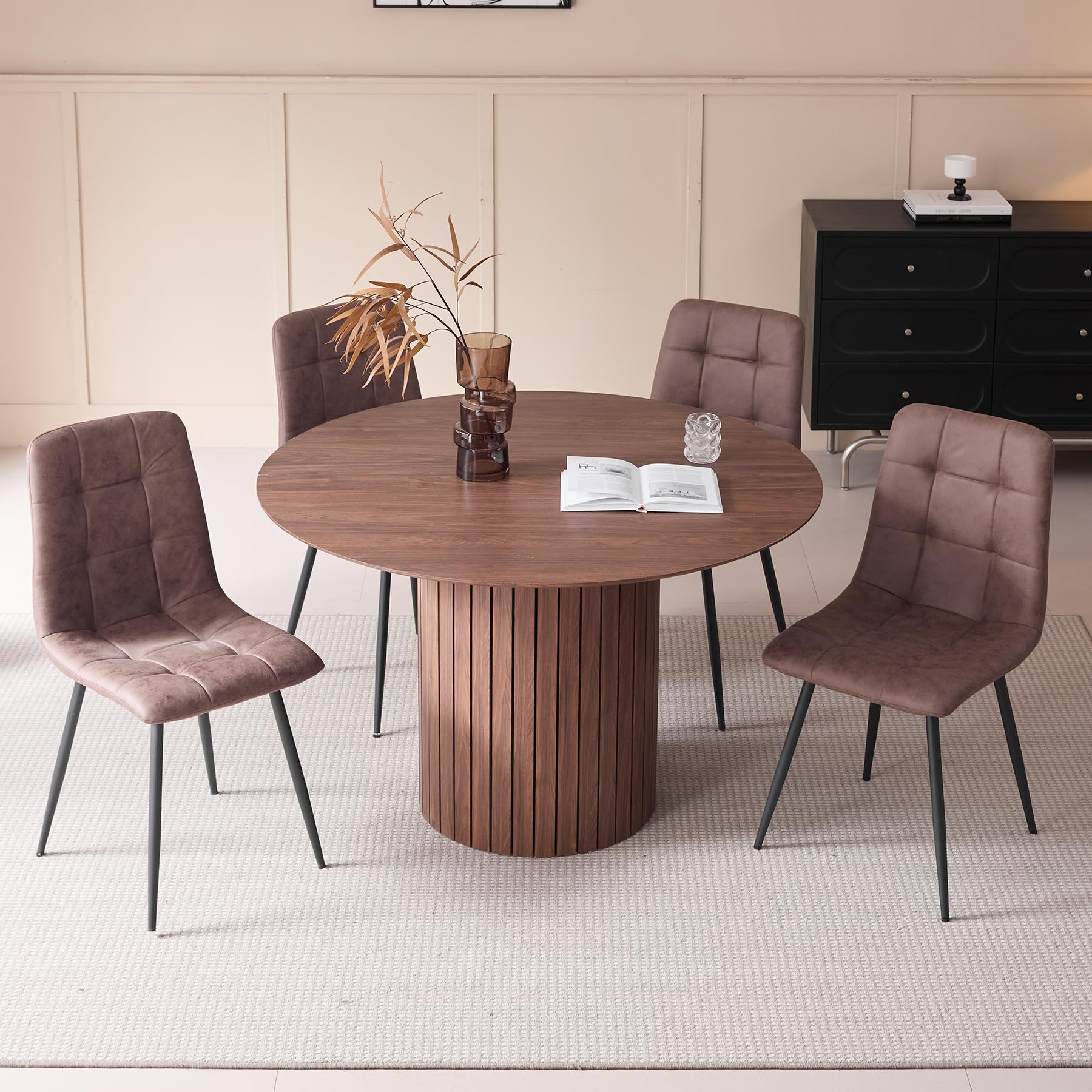 GrandCA HOME Modern Industrial Round Dining Table