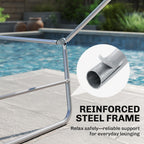 Outsunny Folding Chaise Lounge Pool Chairs with Pillow