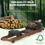 Kitopa Oak Wood Foldable Rowing Machine with Bluetooth