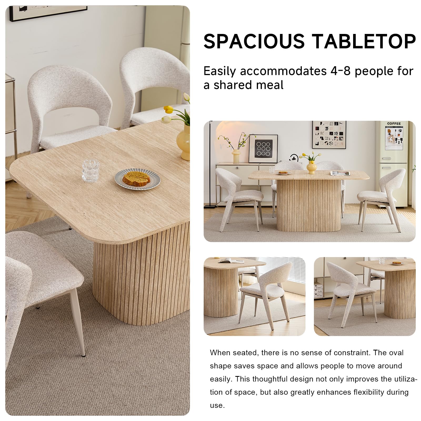 Uderkiny Nordic Modern Rectangular Dining Table