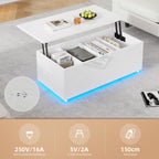 TIANG LED Coffee Table with Lifting Function and Storage