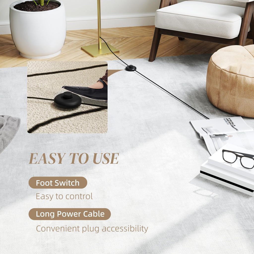 HOMCOM Modern Dimmable LED Floor Lamp with Adjustable Brightness