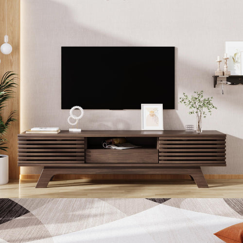 BTM Retro Style Wood TV Unit with Storage