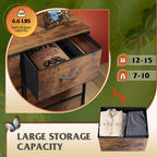 WLIVE 8-Drawer Fabric Dresser with Storage Tower
