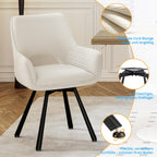 WAFTING Rotatable Velvet Dining Room Chairs Set of 2