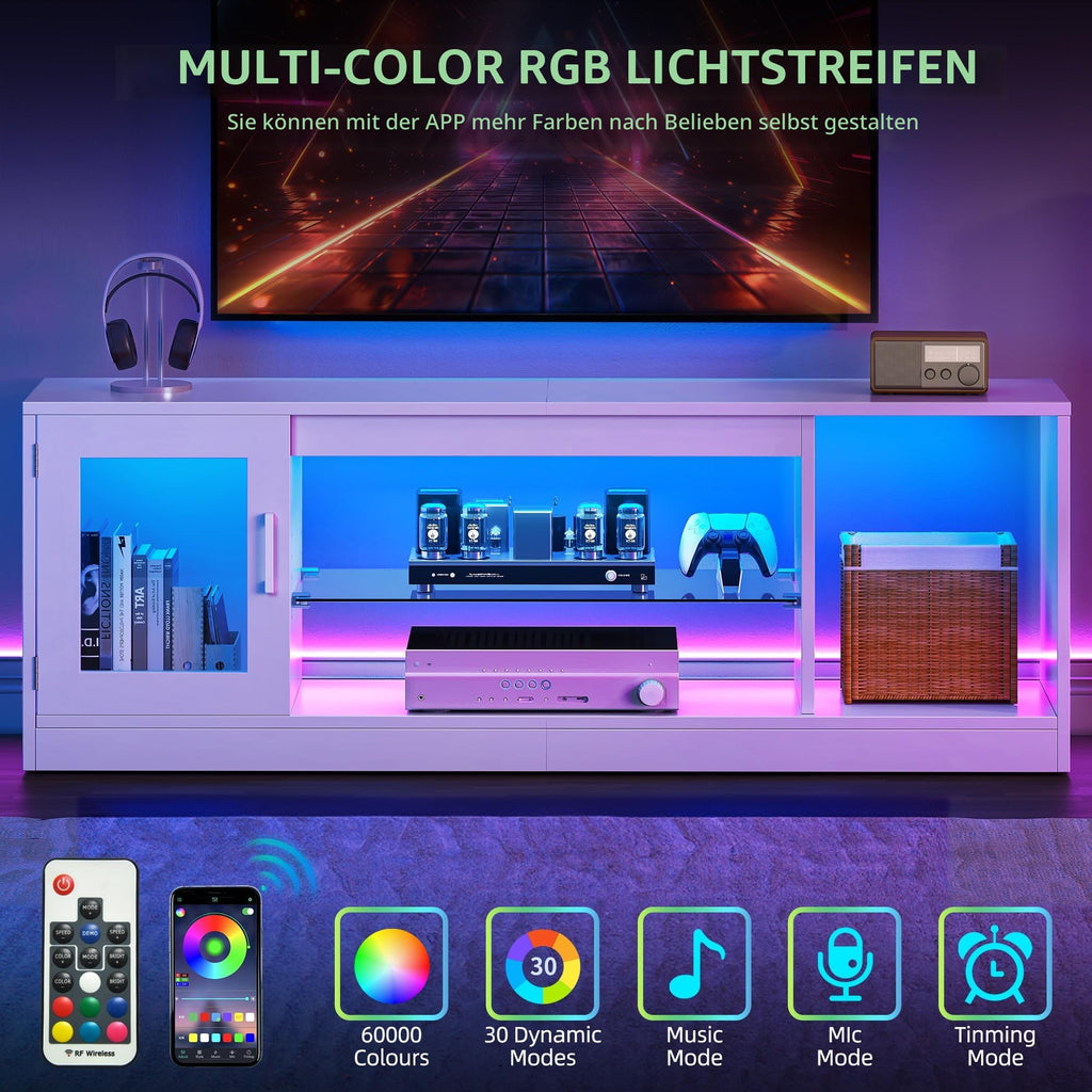 YITAHOME LED TV Cabinet with RGB Lights