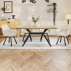 WAFTING Rotatable Velvet Dining Room Chairs Set of 2