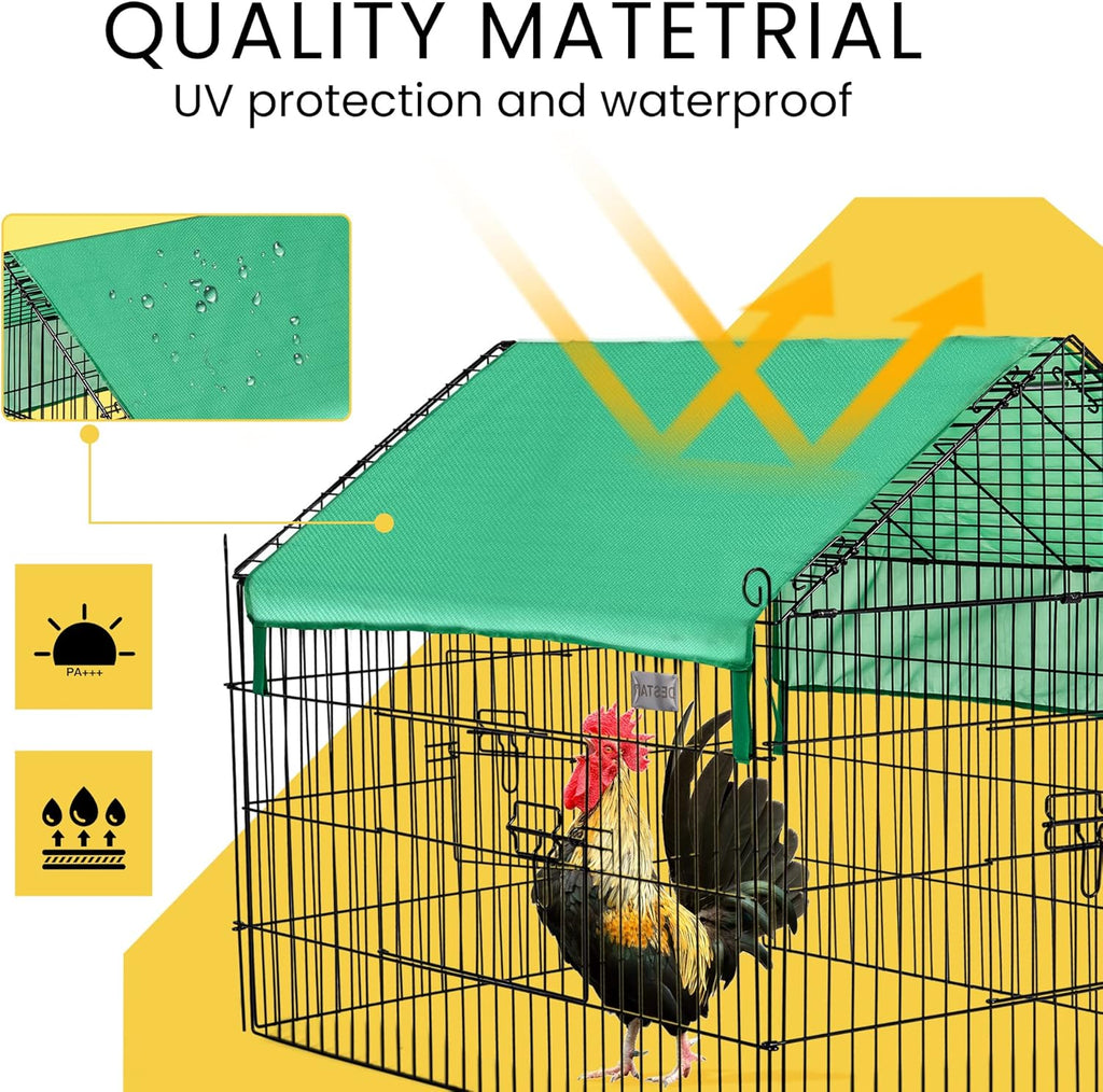DEStar Foldable Metal Chicken Coop Enclosure - 181cm x 77cm