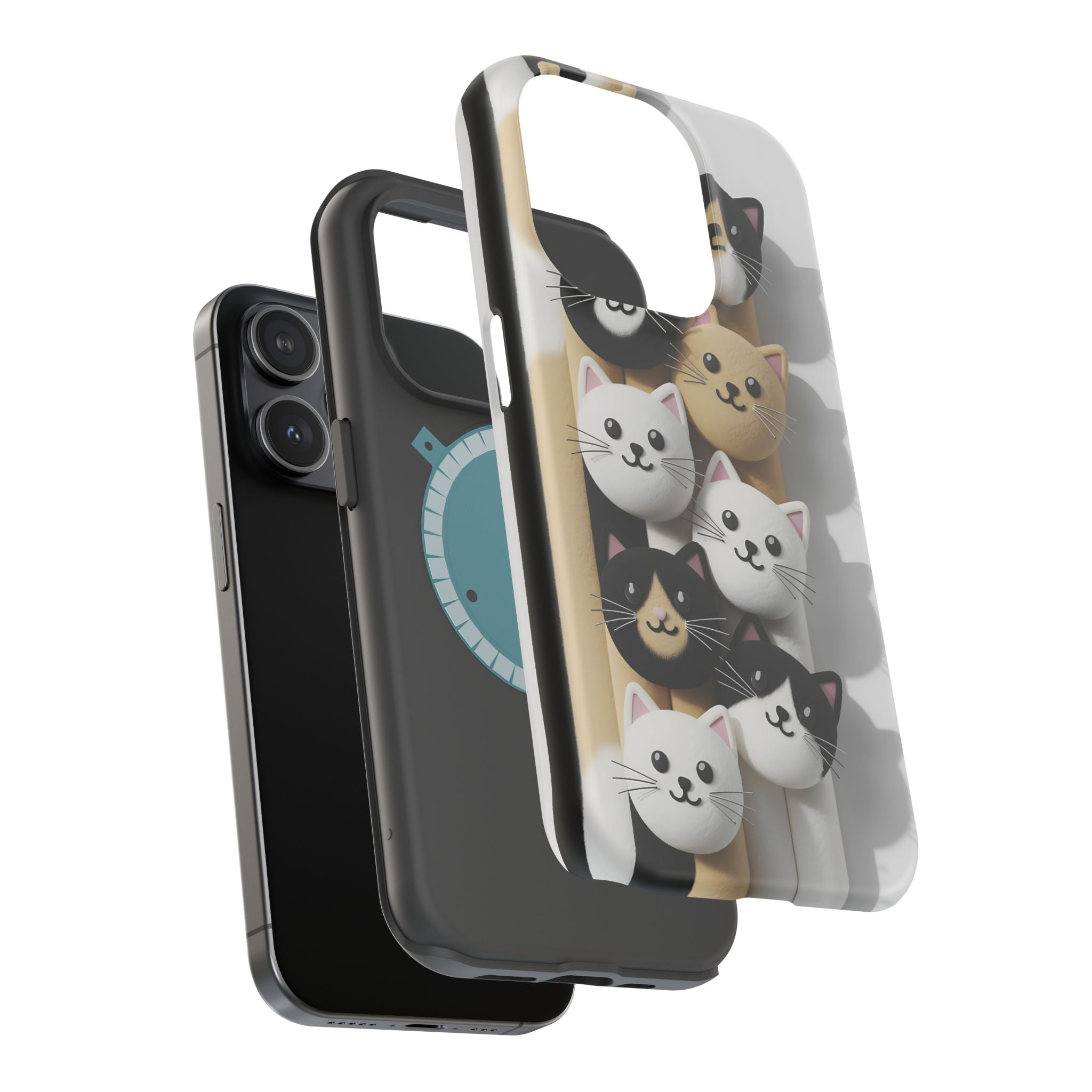 Cat-Themed Magnetic Impact-Resistant Phone Cases