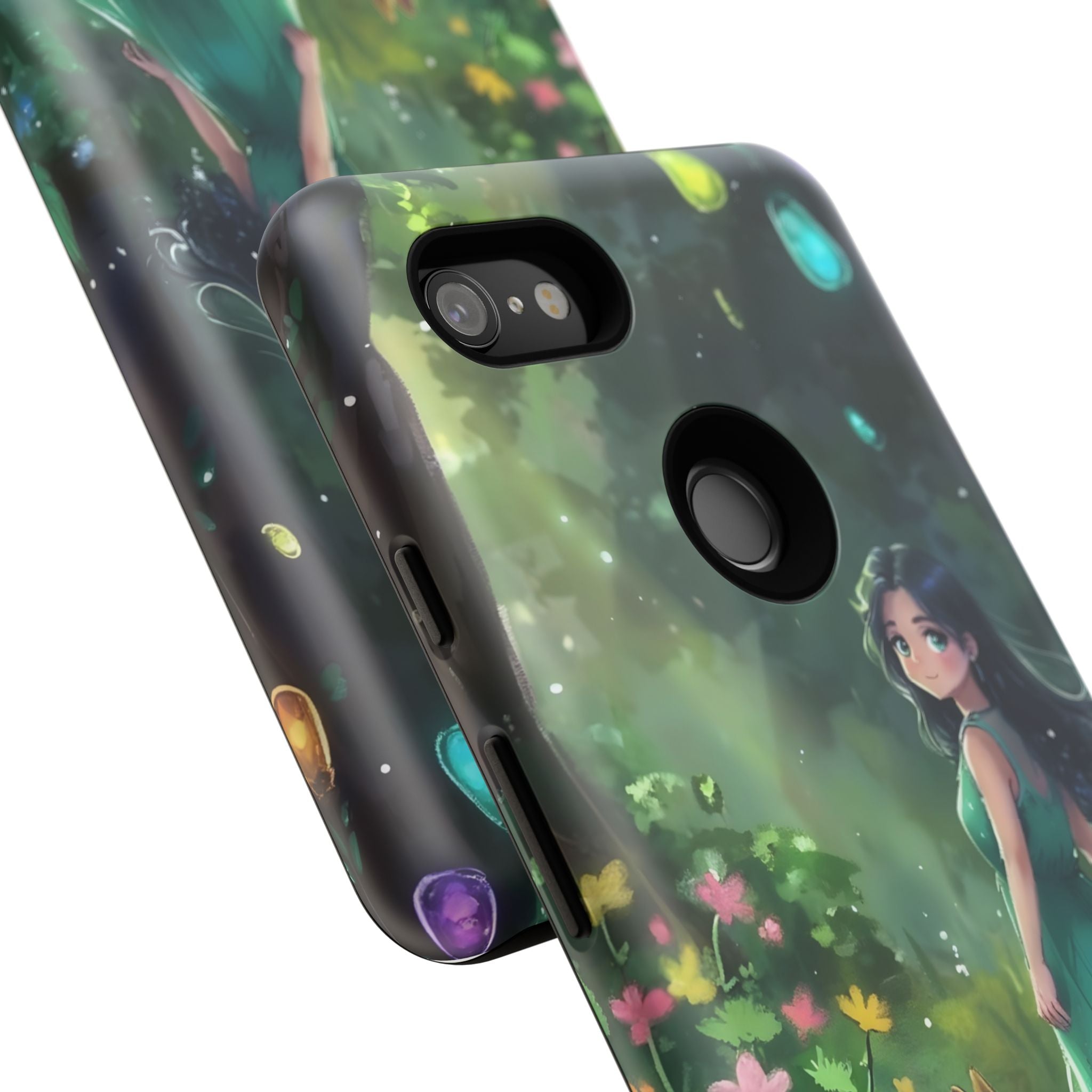 Whimsical Phone Case with Nature and Dog Artwork