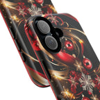 Christmas Red and Gold Phone Case - Tough Cases for Holiday Cheer