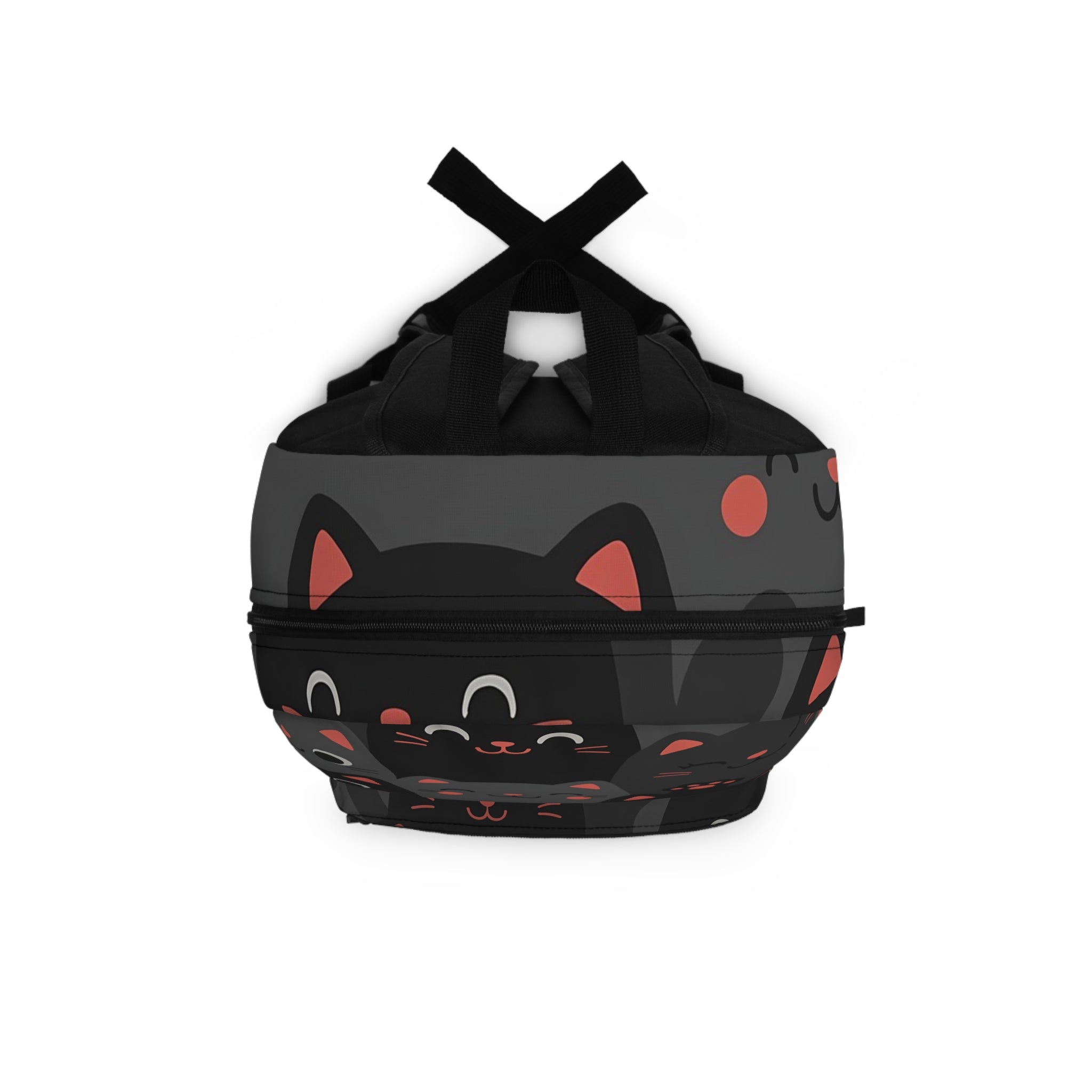 Cute Black & Red Cat Pattern Backpack – Kawaii Cats School & Travel Bag for Teens & Women | Lightweight, Durable, Everyday Carry for College & Office