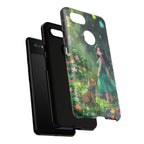 Whimsical Phone Case with Nature and Dog Artwork
