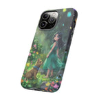 Whimsical Phone Case with Nature and Dog Artwork