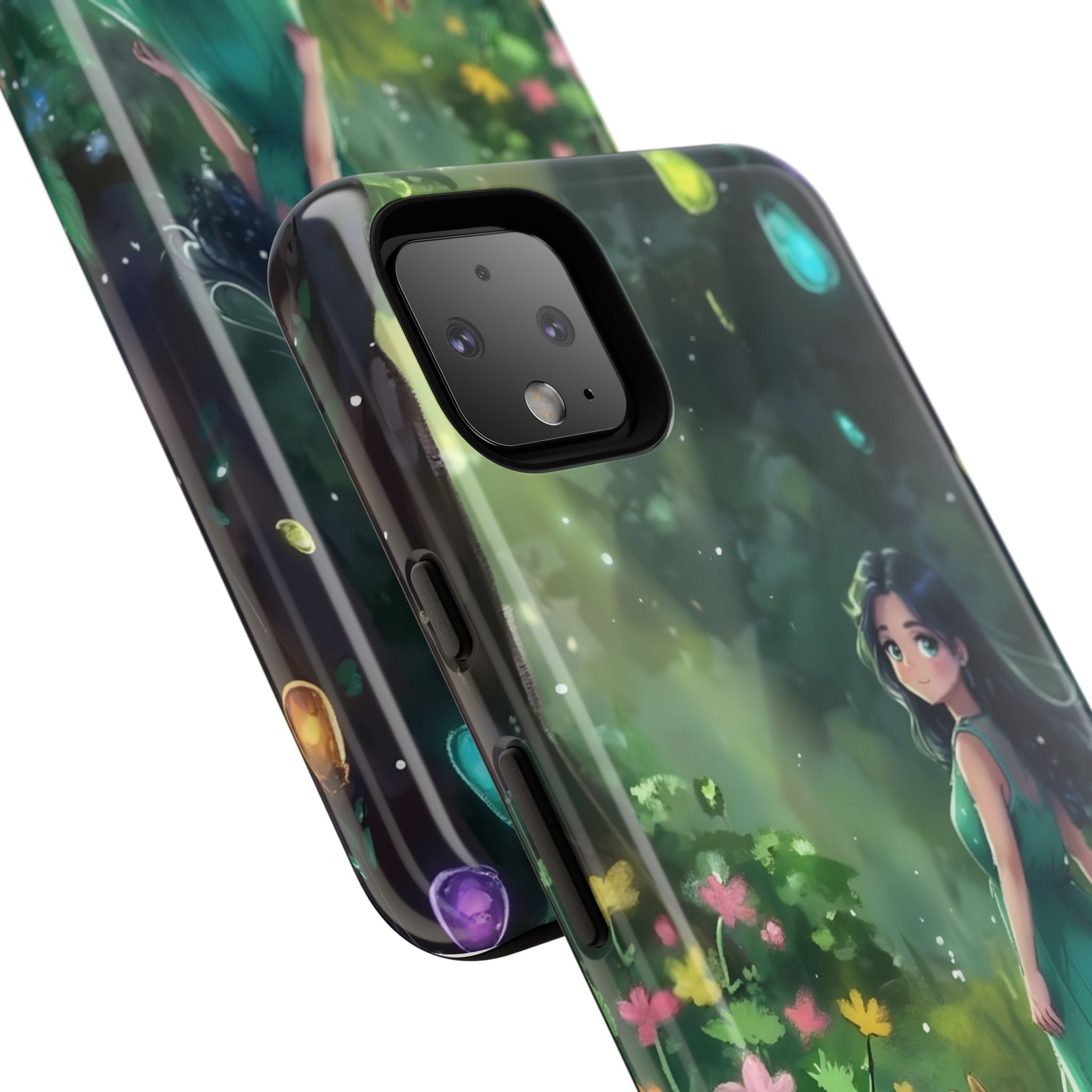 Whimsical Phone Case with Nature and Dog Artwork