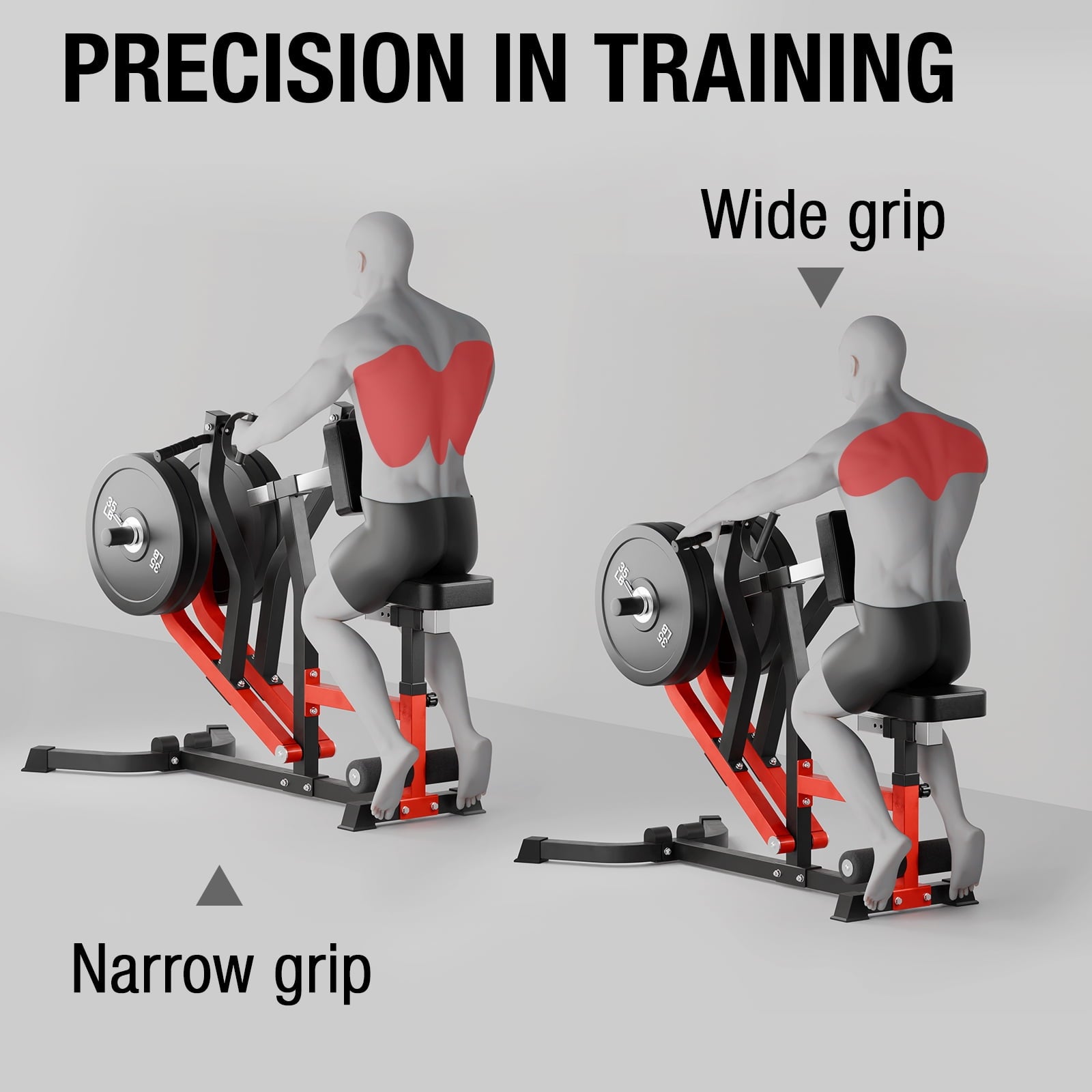 Syedee Adjustable Seated Row Machine - Plate Loaded