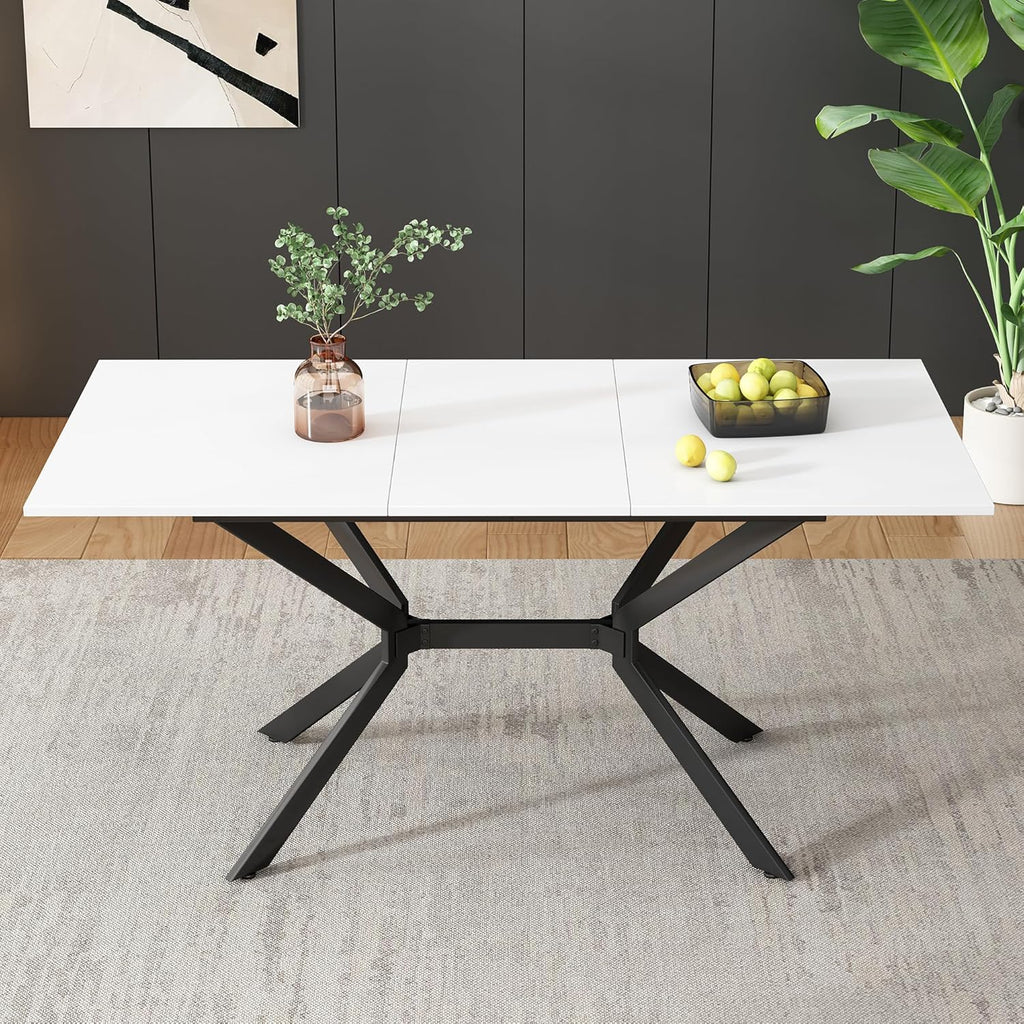 MURUL Expandable Dining Table 120-160cm White