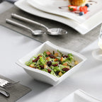 MALACASA 26-Piece Ivory White Porcelain Dinnerware Set Flora