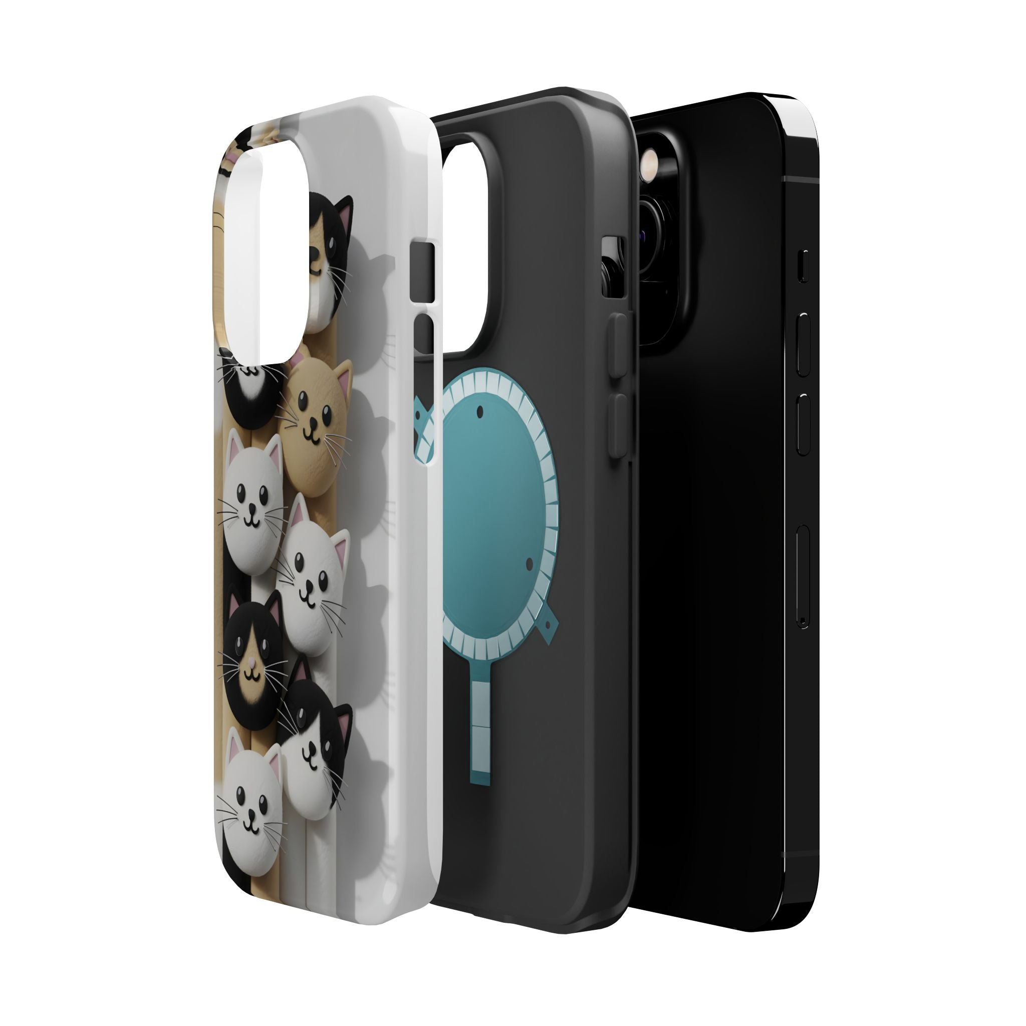 Cat-Themed Magnetic Impact-Resistant Phone Cases
