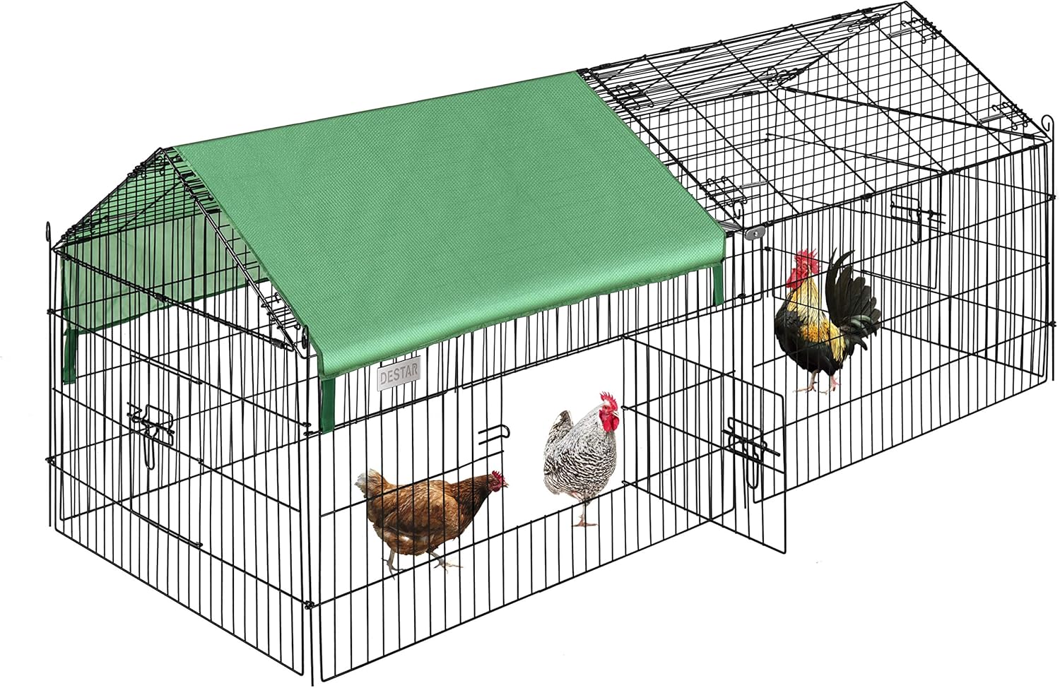 DEStar Foldable Metal Chicken Coop Enclosure - 181cm x 77cm