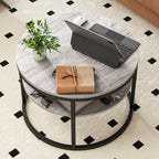 HOJINLINERO Modern Grey Lift Top Coffee Table with Storage