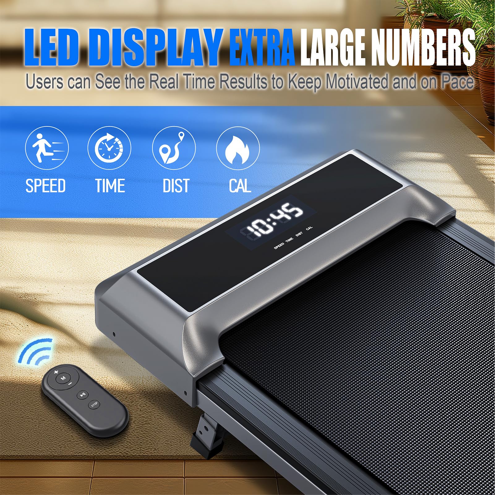 FYSIQ Compact Bluetooth Treadmill with Adjustable Tilt