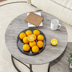 HOJINLINERO Modern Round Coffee Table Set of 2